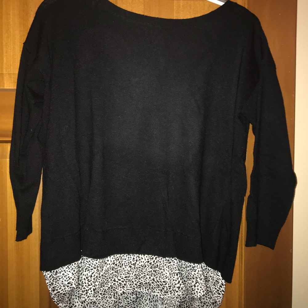 Ann Taylor Cheetah/ Black sweater